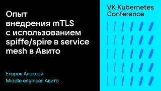 Опыт внедрения mTLS с использованием spiffe/spire в service mesh в Авито