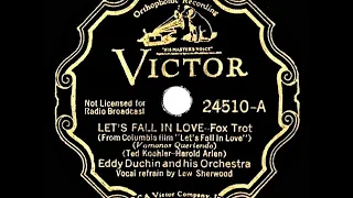 1934 HITS ARCHIVE: Let’s Fall In Love - Eddy Duchin (Lew Sherwood, vocal)
