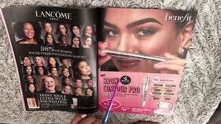 Makeup Catalog page flip🍬 Gum chewing / Popping 👄Up close whisper ASMR