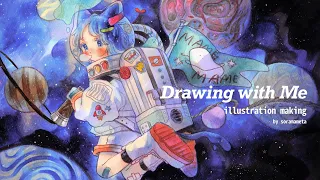 オリジナルイラストメイキング＃16【コピック】drawing with me !!