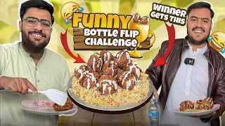 Bottle flip food challenge | Eating Games challenge