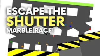 Escape the Shutter Crush - Survival Algodoo Marble Race