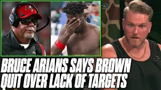 Bruce Arians & Buccaneers Say Antonio Brown Quit Over Lack Of Targets vs Jets | Pat McAfee Reacts