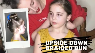 Upside Down Braided Bun - Little Girls Hairstyles