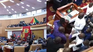 "Free-For-All Fight" in Ghana Parliament as MP's Trade Blows Over E-Levy Voting