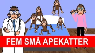 Fem små apekatter | Barnesanger på norsk