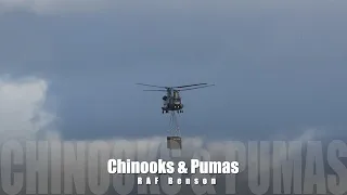 Chinooks, underslung load and Pumas - RAF Benson