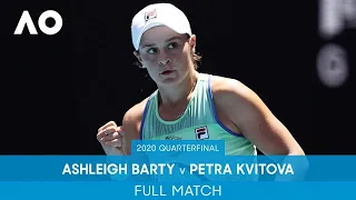 Ashleigh Barty v Petra Kvitova Full Match | Australian Open 2020 Quarterfinal