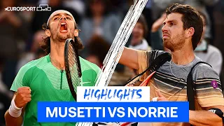 Norrie OUT After Defeat By Musetti In Straight Sets! | Roland-Garros Highlights | Eurosport Tennis