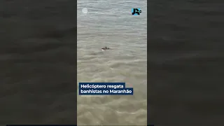 Três pessoas são resgatadas de helicóptero após se afogarem em praia de São Luís (MA) #shorts