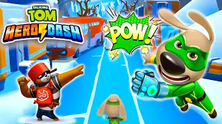 SUPER BEN Running to the music | Talking Tom Hero Dash -  Winter Ice Run | Enhanced SUPER BEN