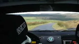 Cheviot Rally 2008 Andy Fenwick Skoda WRC In Car