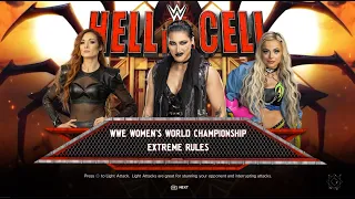 FULL MATCH - Becky Lynch Vs Rhea Ripley Vs Liv Morgon WWE Women's World Championship Match #wwe