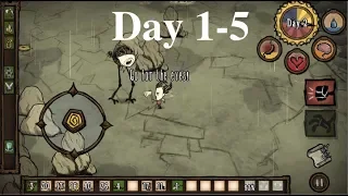 Let's Play Don't Starve Reign Of Giants Mobile: Day 1-5