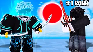 He PRETENDED to be RANK #1, So I Destroy HIM..(Roblox Blade Ball)