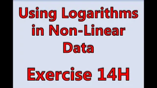 AS Maths - Pure - Using Logarithms in Non-Linear Data