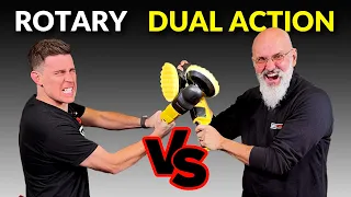 WHICH CUTS PAINT FASTER?! Rotary or Dual Action Polisher. Real-time test!