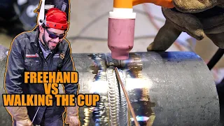 Walking the Cup VS Freehand | TIG Welding