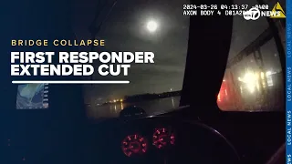Bridge collapse: FULL VIDEO first responder heads toward disaster