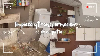 TRANSFORMACIÓN DE MI PATIO /TRASFORMÓ MI CUARTO DE LAVADO 🧼/CASA INFONAVIT.