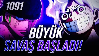 BÜYÜK SAVAŞ BAŞLADI! | LUFFY VS KİZARU! | ONE PİECE 1091. BÖLÜM İNCELEMESİ