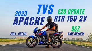 2023 TVS Apache RTR 160 2V Smart Connect E20 BS7 Detailed Ride Review | Ksc Vlogs