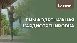 Короткая лимфодренажная кардиотренировка. Домашние тренировки. 15 мин упражнения.