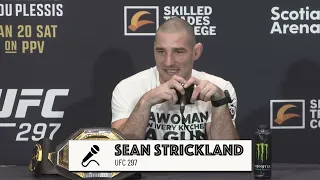 Sean Strickland full UFC 297 pre-fight media day interview