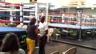 Roger Mayweather training Mikayla "MK Ultra" Nebel @ Mayweather Boxing Club 3/3