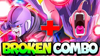 AWESOME NUKE COMBO!! STR Majin Buu + Hit EZA 100% Max Links | Dragon Ball Z Dokkan Battle