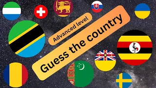 Guess the country by flag advanced level general knowledge quiz. Test your knowledge. Trivia quiz.