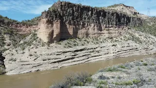 Burro Creek Campground after snow and rain storms a week prior