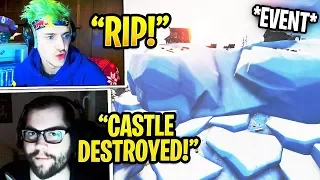 Streamers React To Polar Peak Monster ESCAPE! & Castle *DESTROYED* In Fortnite