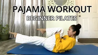 10 min PYJAMA WORKOUT 13 - FULL BODY BEGINNER PILATES (No equipment No jumping)