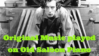 The General (Buster Keaton, 1926) - Full movie restored - Original music played on old saloon piano