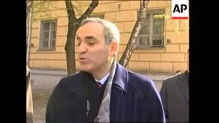Opposition leader Garry Kasparov questioned by security investigators
