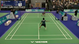 Match point - Nhat Nguyen vs S.Sankar Muthusamy Subramanian - MS, SF - Scottish Open 2023