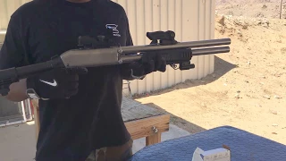 My double barrel slam fire shotgun at the range