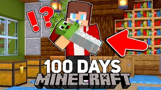 I Survived 100 Days With A Baby Mikey in Minecraft - Maizen JJ and Mikey