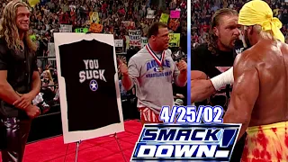 WWF SmackDown - April 25, 2002 Full Breakdown - HHH vs Jericho N1C - Angle/Edge Shirt - Orton Debuts