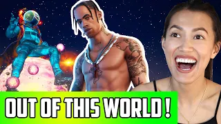 Travis Scott - Astronomical Fortnite Reaction | Her First Time Reacting To An In-Game Concert!