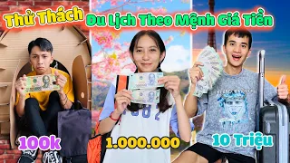 Thử Thách Đi Du Lịch Theo Mệnh Giá Tiền 100k vs 1 Triệu vs 10 Triệu - Cách Đi Đà Lạt Chỉ Với 100k 😆