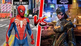 Spider-Man 2 vs Gotham Knights - Physics and Details Comparison 4k