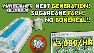 BEST Sugar Cane Farm Minecraft Bedrock Tutorial - 43,000/HR! - MCPE/Xbox/PS/Switch/PC