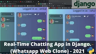 How to create Real-Time Chatting App in Django(Whatsapp Web Clone) || 2021 | The Codrammers | Part-1