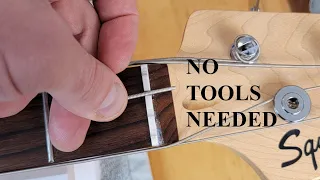 Guitar nut repair Life Hack. How to file a guitar nut without tools. #shorts #guitar #bass