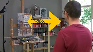 The importance of taking steps back from your painting! Painting with acrylics for beginners.