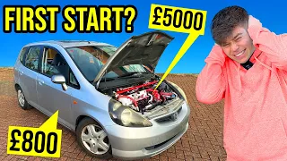 INSTALLING A £5000 ENGINE IN A £800 HONDA JAZZ PT2