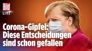 🔴  CORONA GIPFEL: Ministerpräsidenten einigen sich auf Sperrstunde ab 23 Uhr in Hotspots | BILD LIVE