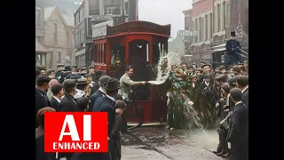 Living Wigan, 1902. AI Enhanced. Colour Added. Sound Added. Updcaled To HD